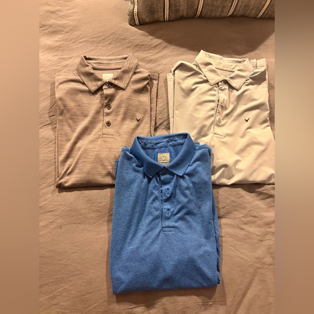 Men's Callaway Golf shirt Set - Blue, Gray